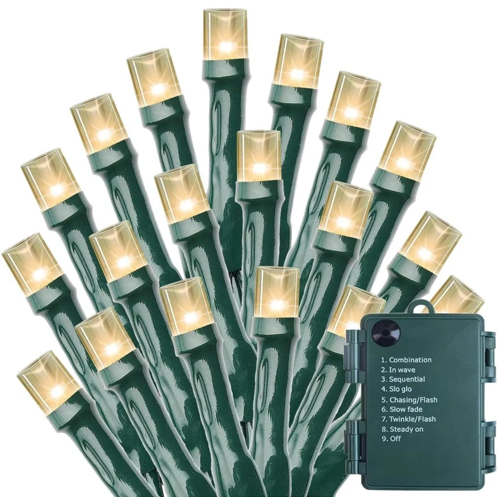 SISLYANIA Battery Operated Christmas Lights - 25 LED Mini